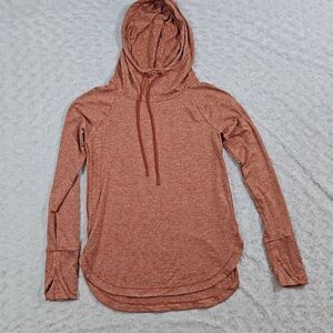 Athleta Uptempo Hoodie Womens Size XS Cameo Peach Hiking Travel Vacation Cabin